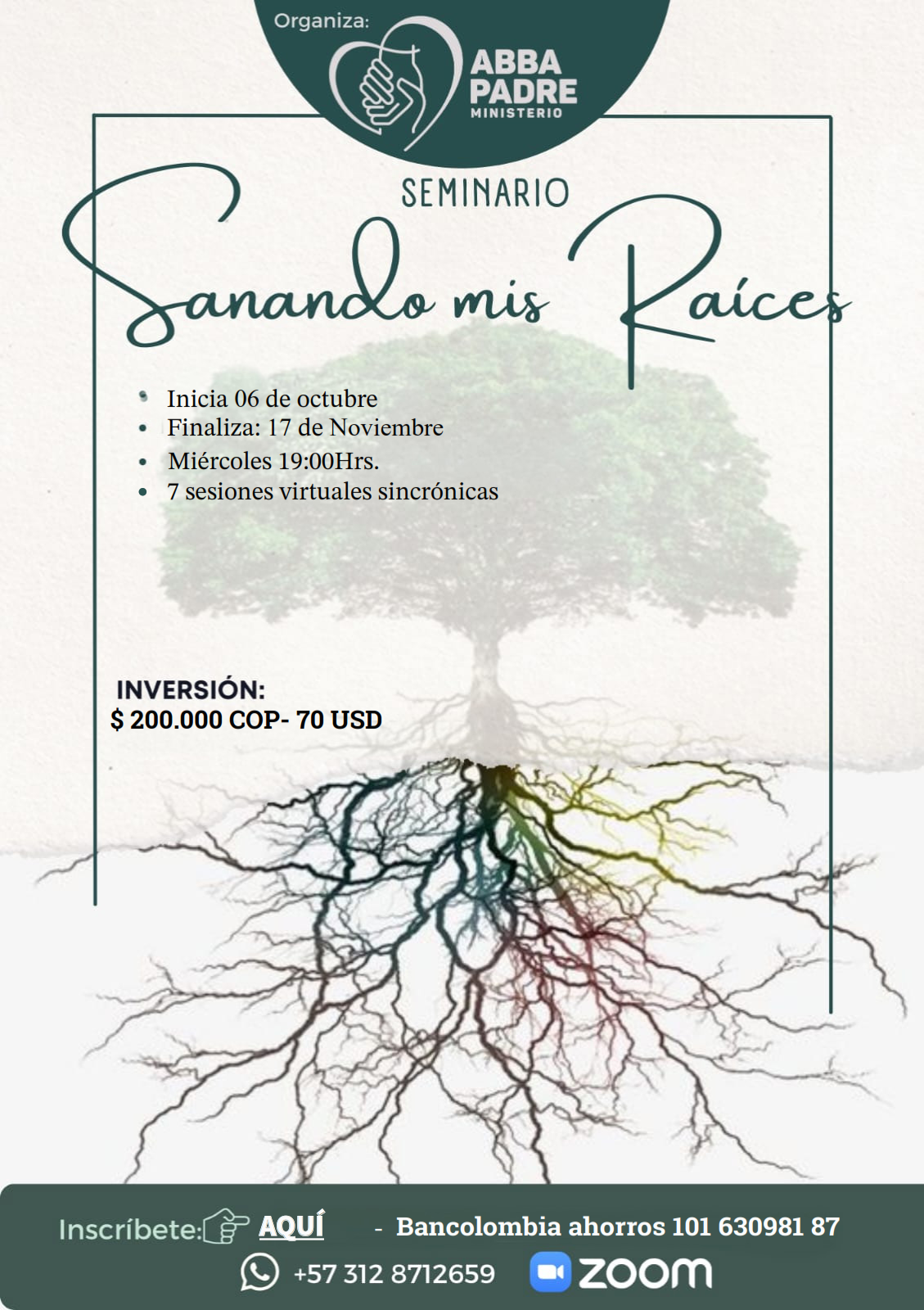 Seminario Sanando mis Raíces